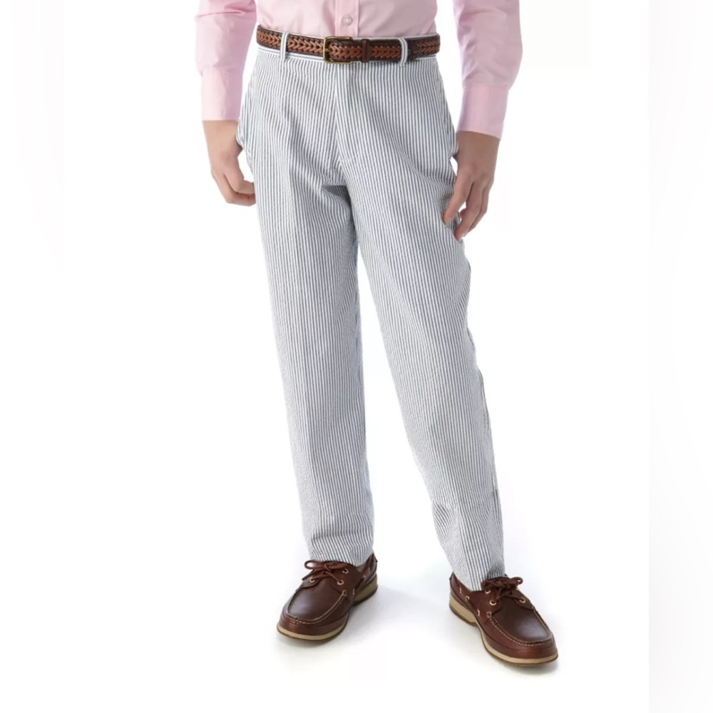 Izod Boys Blue Striped Dress Pants
